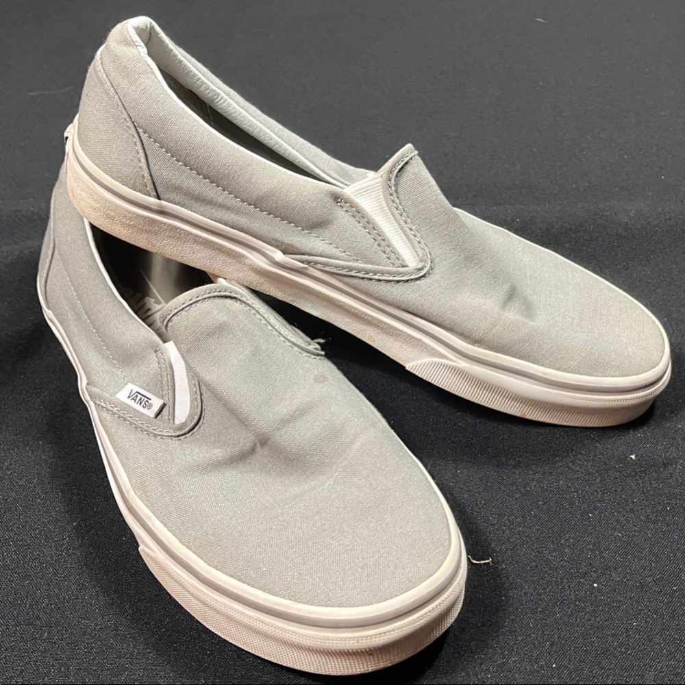 Vans Men's Gray Slip-On Sneakers